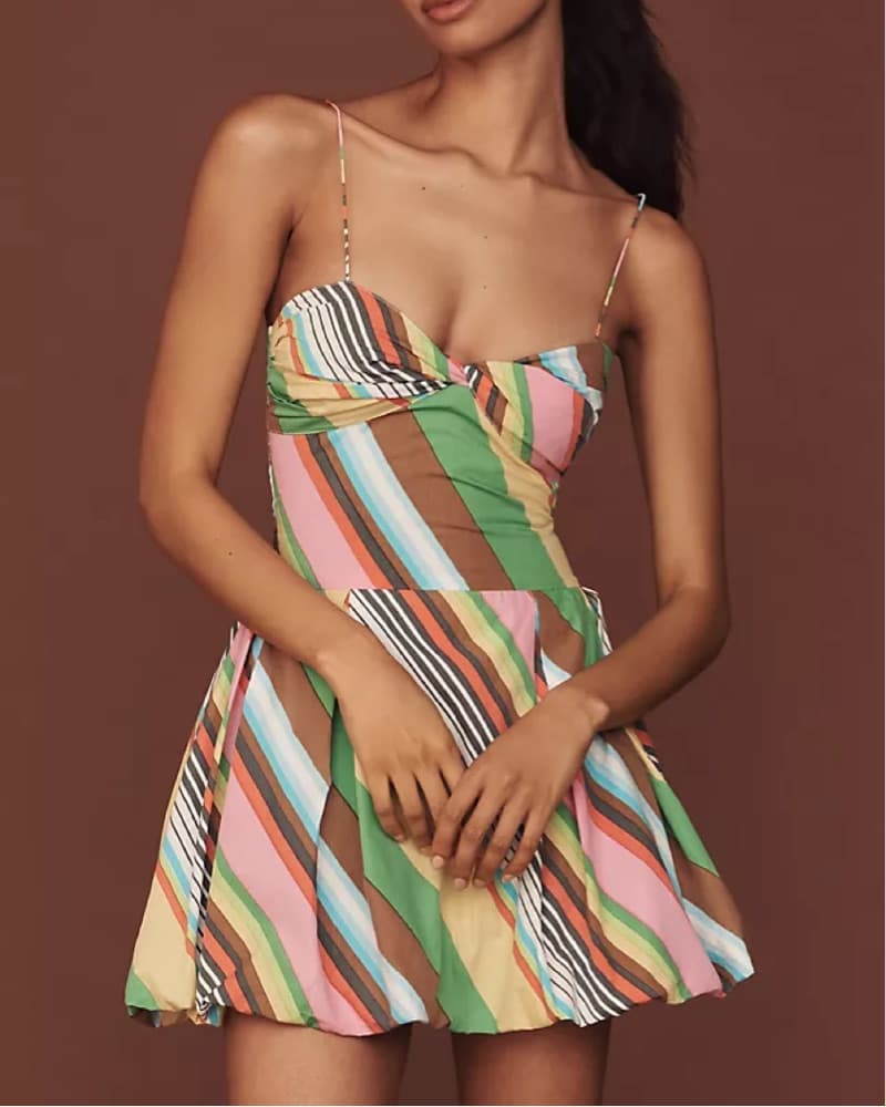 Anthropologie Fitted Balloon Mini Dress - Image 1