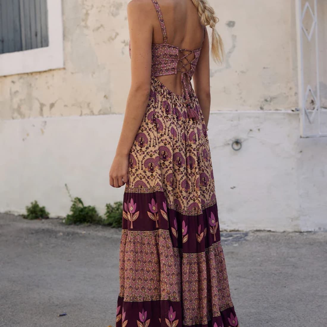 Quilted Strappy Maxi Dress - Image 1