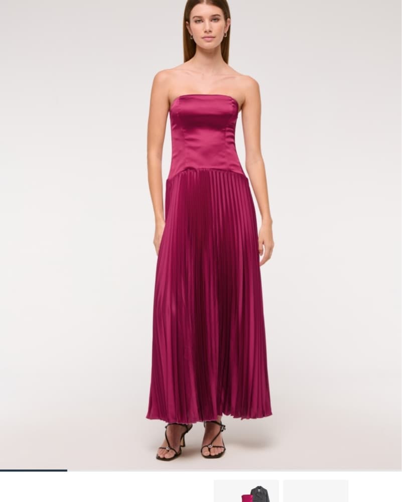 dark pink drop waist dress  - Image 1