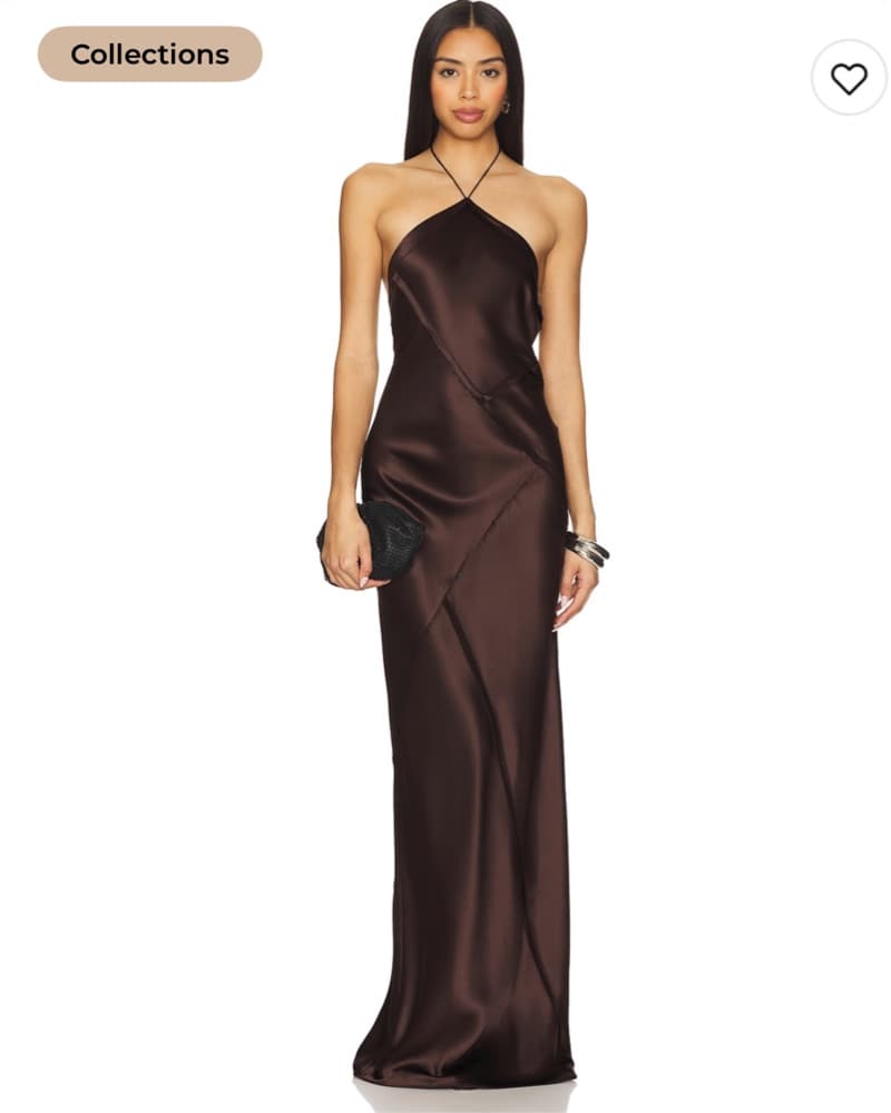 Sylvia Dress In Dark Chocolate  - Image 1