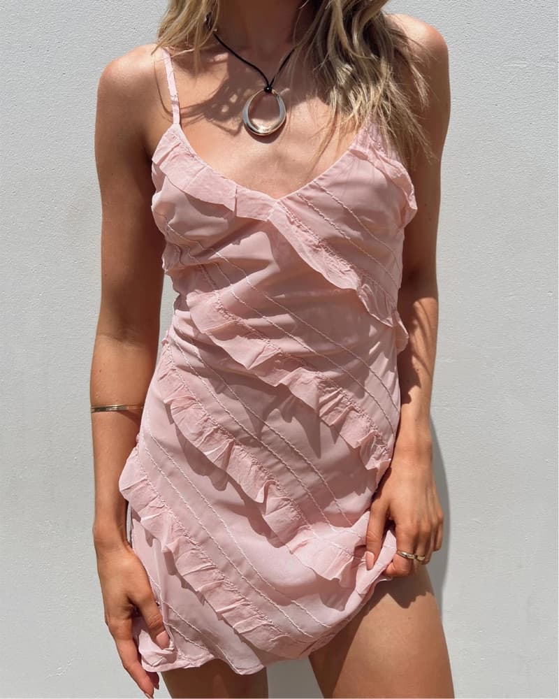 Princess Polly ruffle pink dress - Image 1