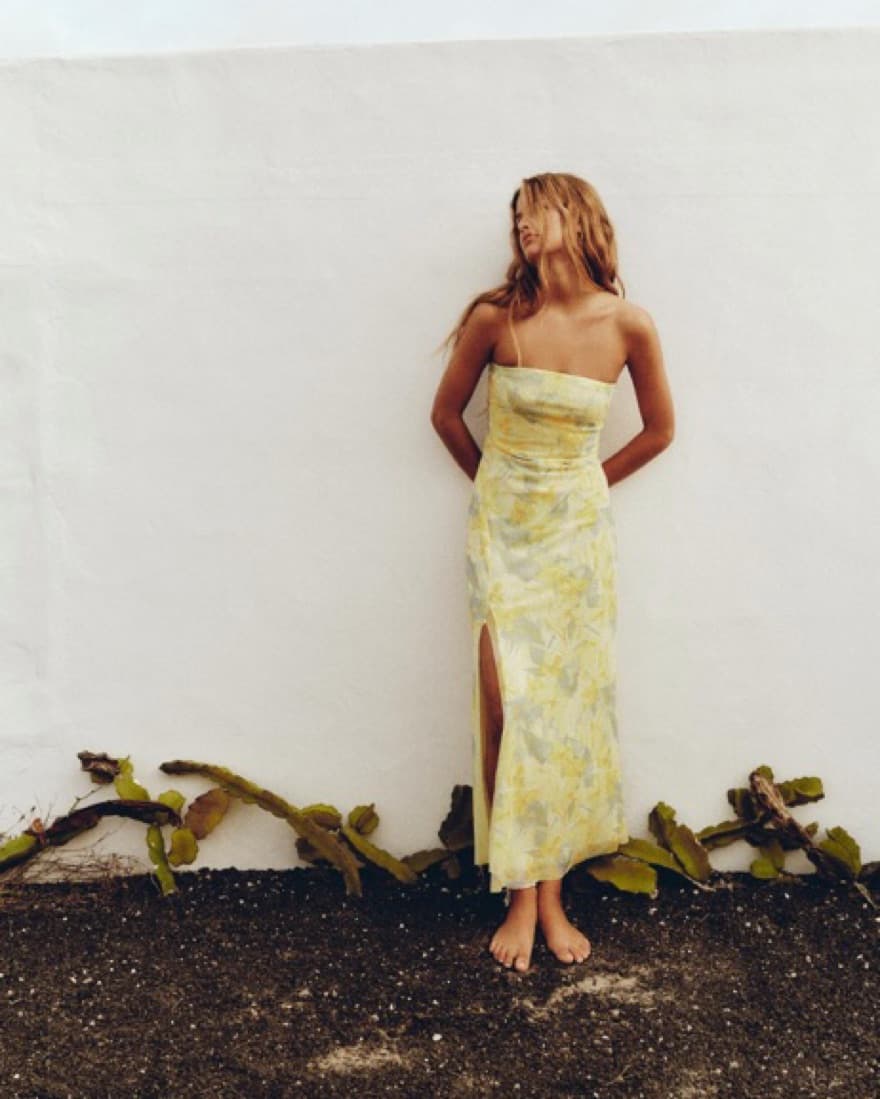 Yellow Strapless Zara Dress - Image 1