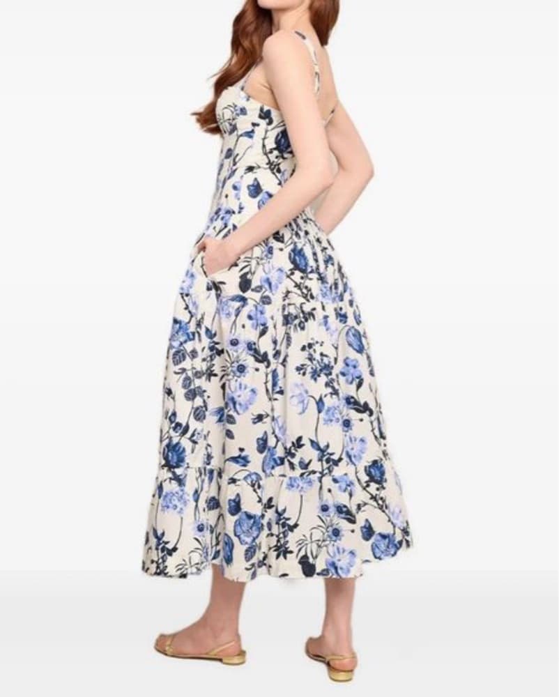 Elegant Floral Midi Dress - Image 3