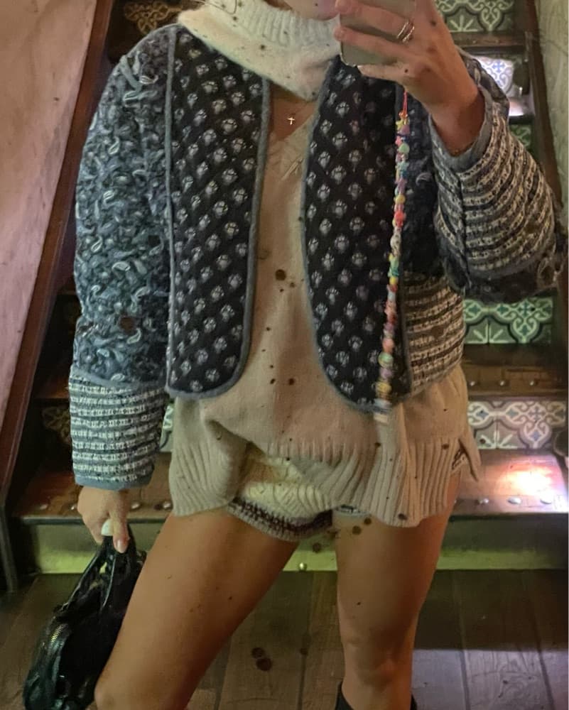 Vintage Knit Micro Shorts - Image 2