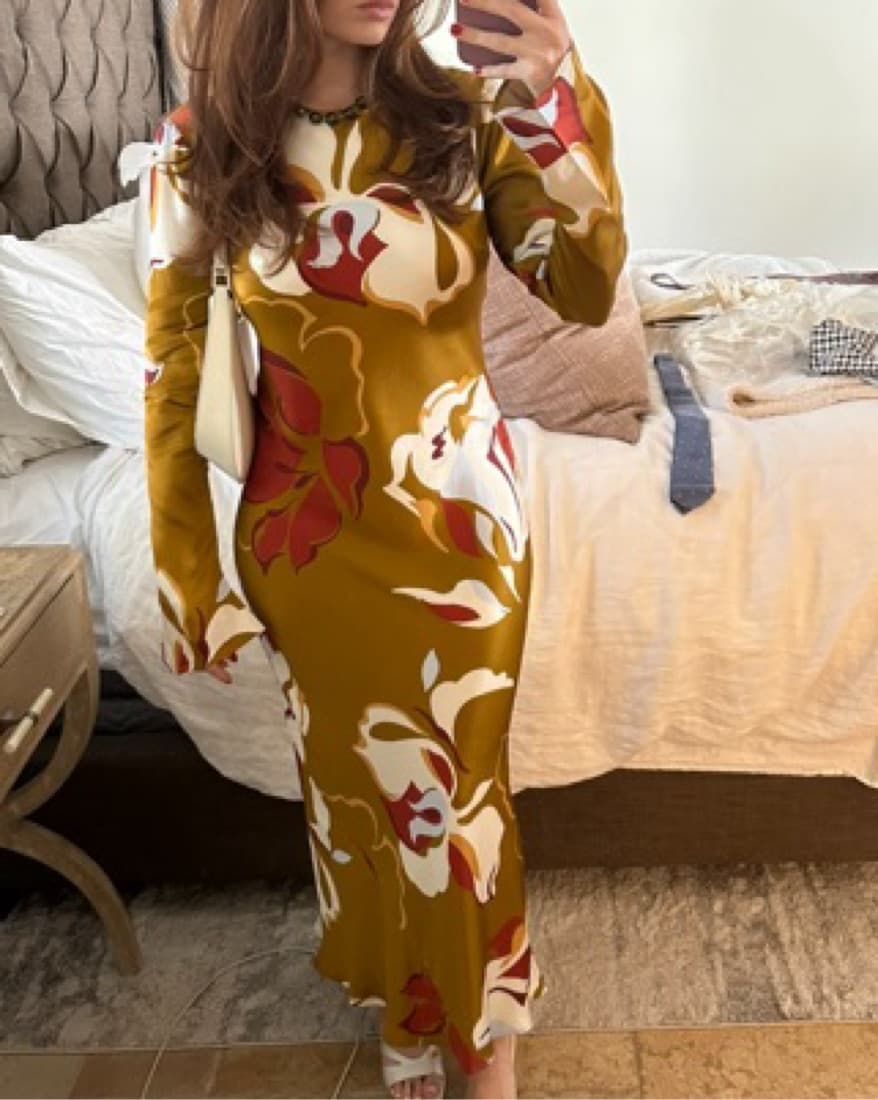 Reformation Silk Floral Dress  - Image 1