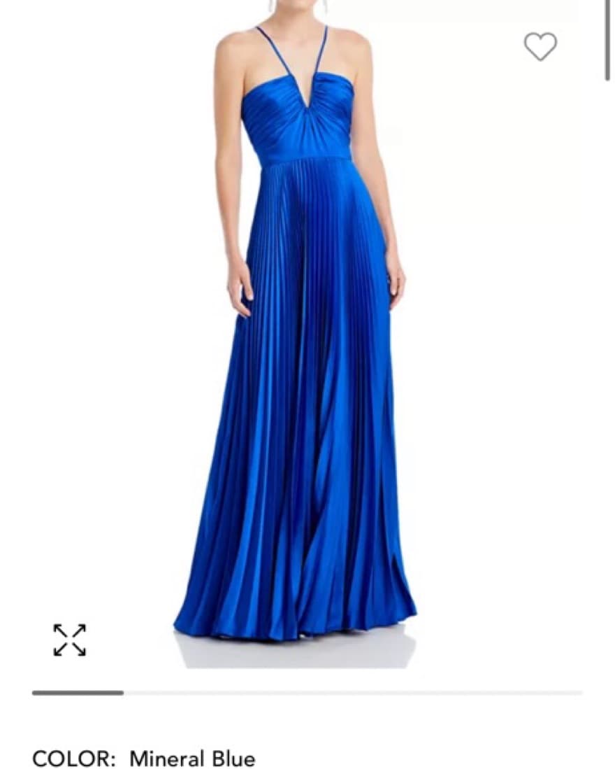 Blue ML Monique Lhullier Pleated Gown - Image 1