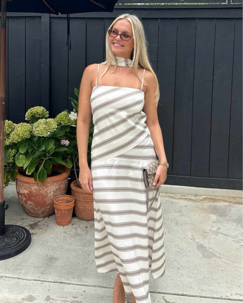 KAIA SATIN MAXI DRESS  - Image 1