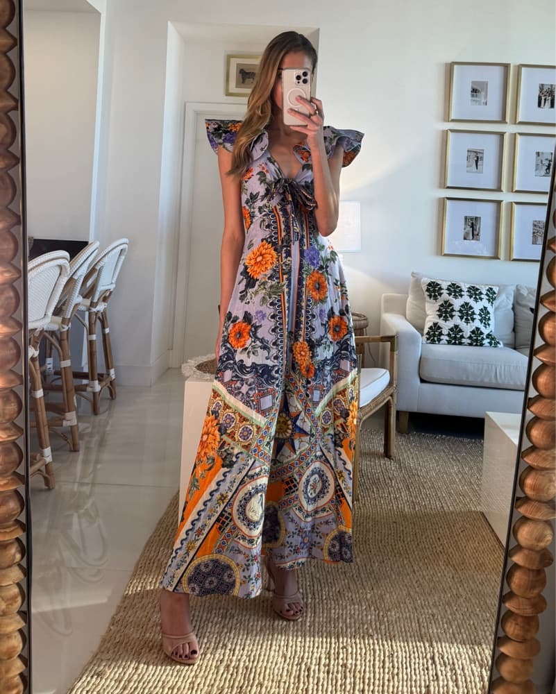 Camilla Paisley Print Maxi Dress | Coastal Cocktail Dress, Coastal Chic Dress, Western Chic, Rodeo - Image 1