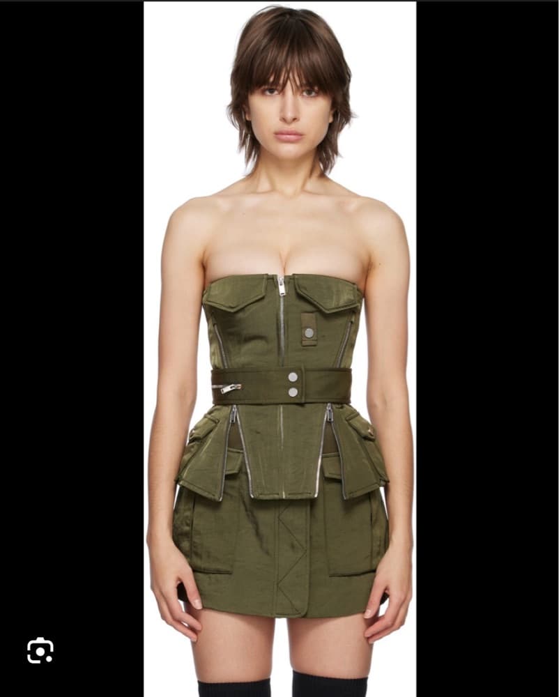 Dion Lee Green Aviator Corset - Image 1