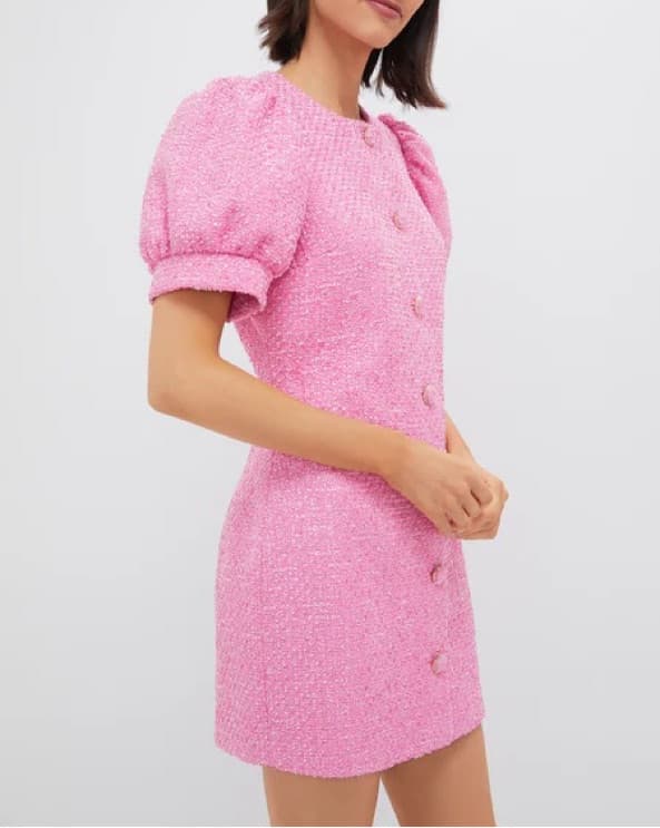 Tuckernuck Pink Tweed Kit Mini Dress - Image 3