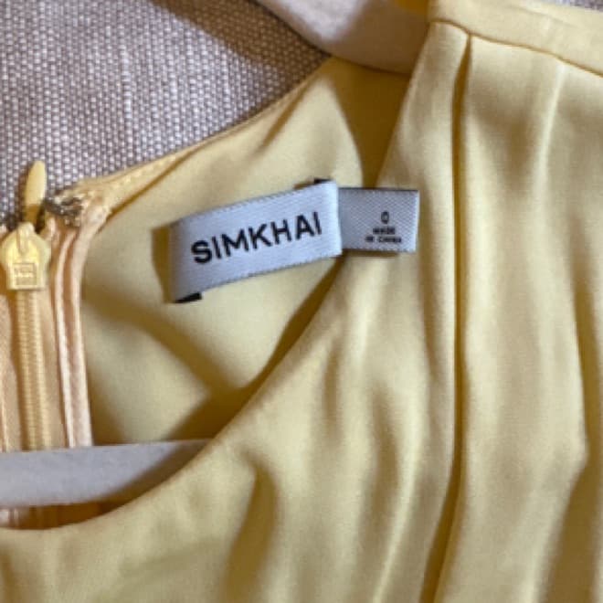 SIMKHAI Yellow Hollywood Glam Dress - Image 4