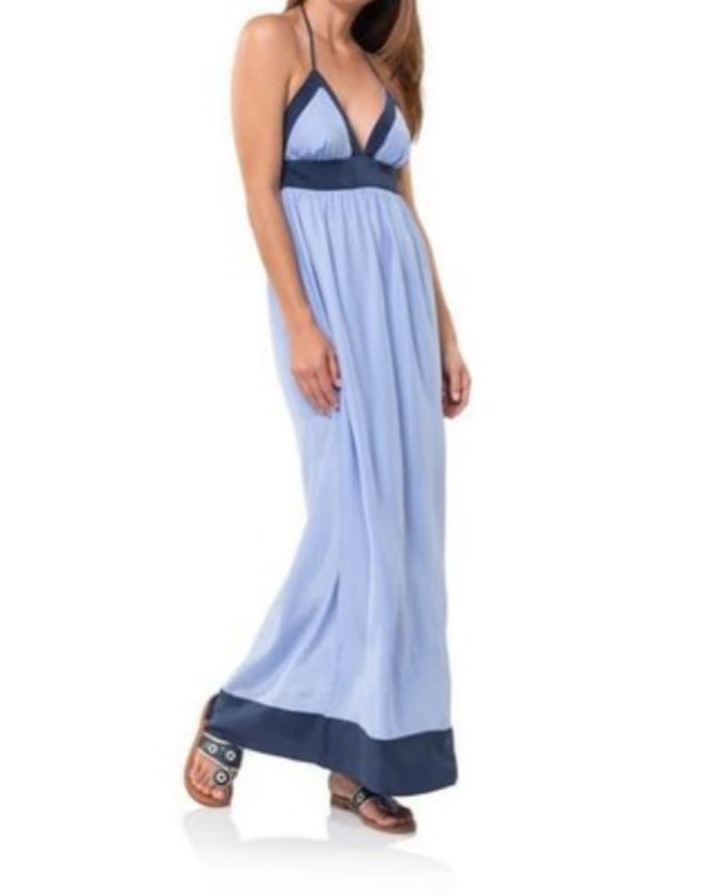 Sail To Sable Blue Color Block Dress  - Image 4
