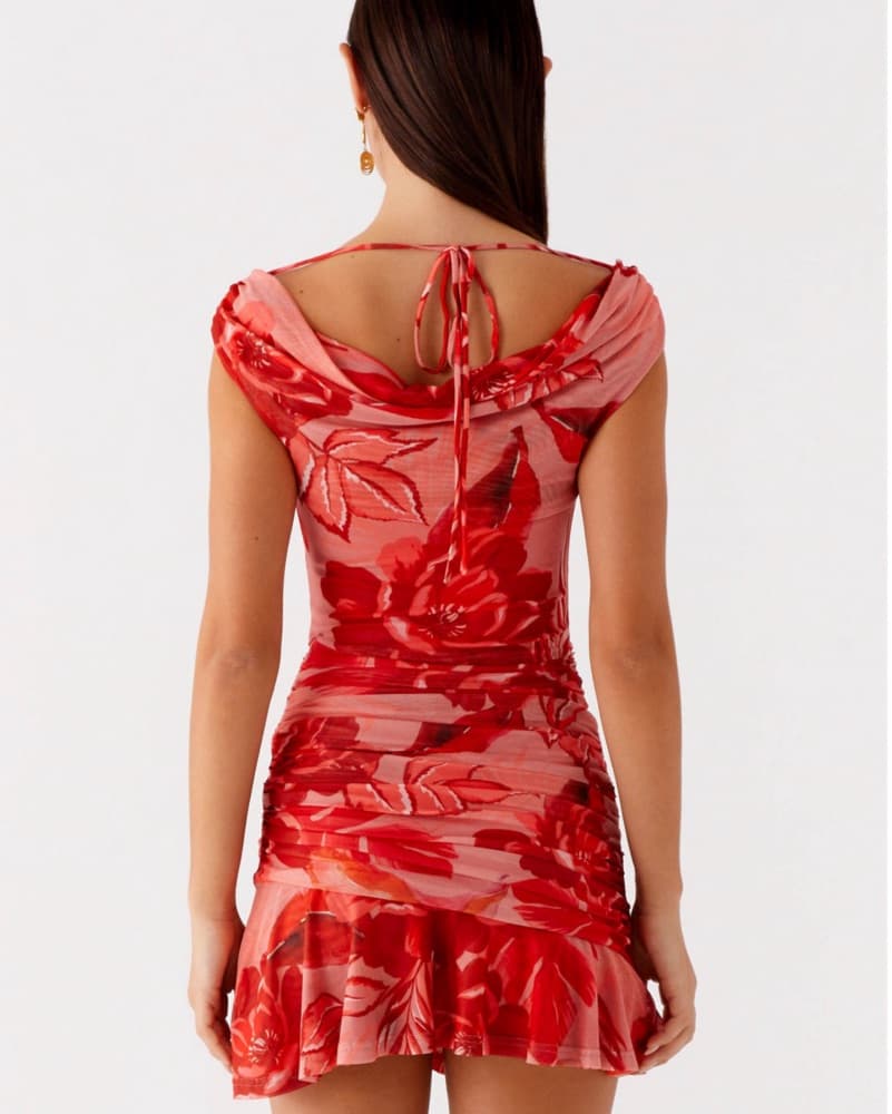 Cait Mini Dress- Sicily Sunset Print  - Image 4