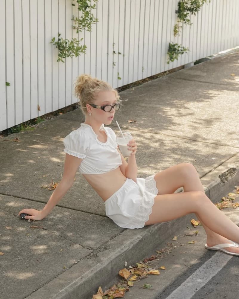 My Mum Made It White Lace Mini Skirt - Image 2