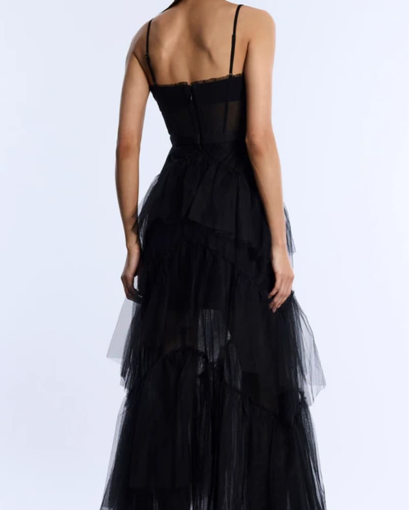 BCBG black Tie Long Dress  - Image 3