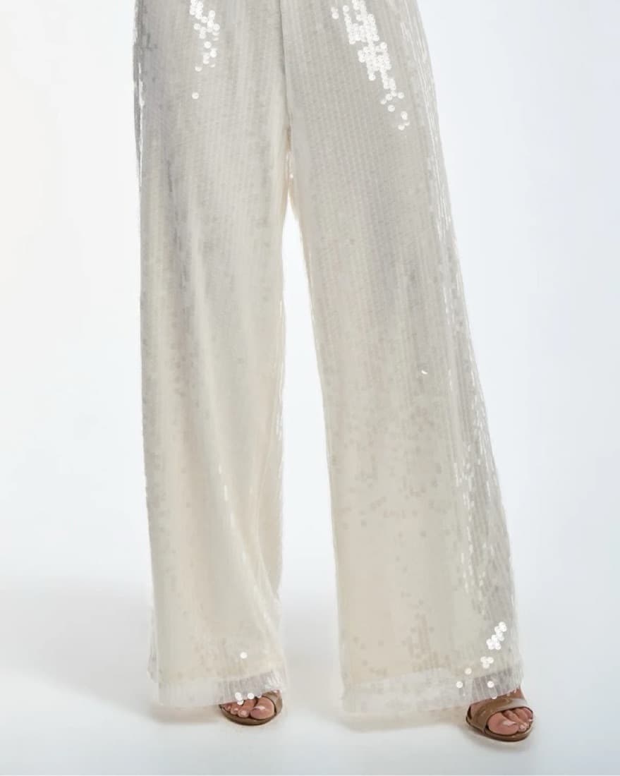 ALBA SEQUIN PANT - PEARL - Image 3