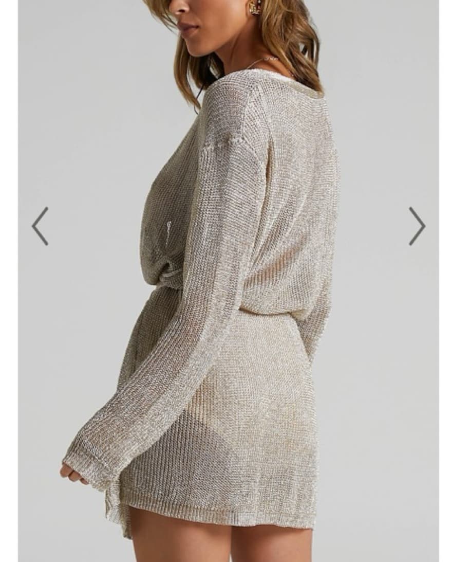 Lioness Gold Wrap Dress - Image 3