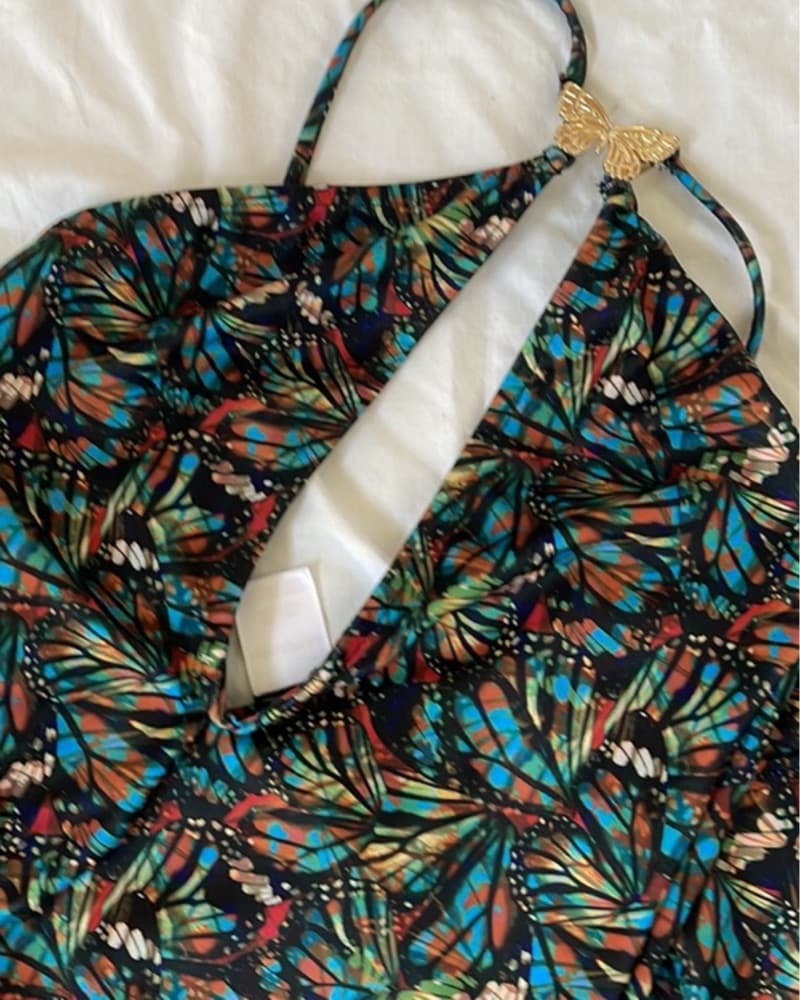 La Mariposa Tropical Halter Maxi Dress - Image 3