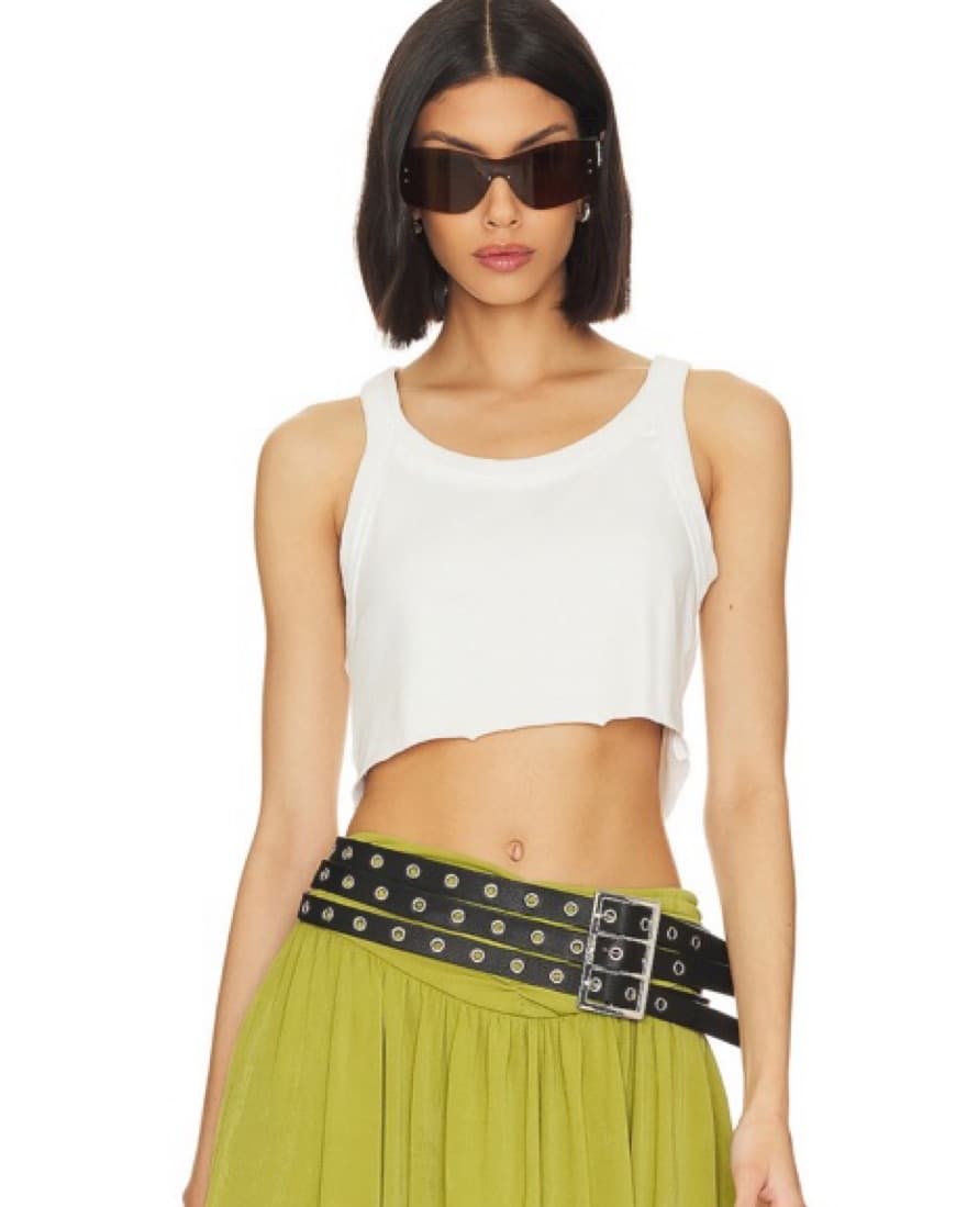 ALC White Cropped Tank  - Image 1