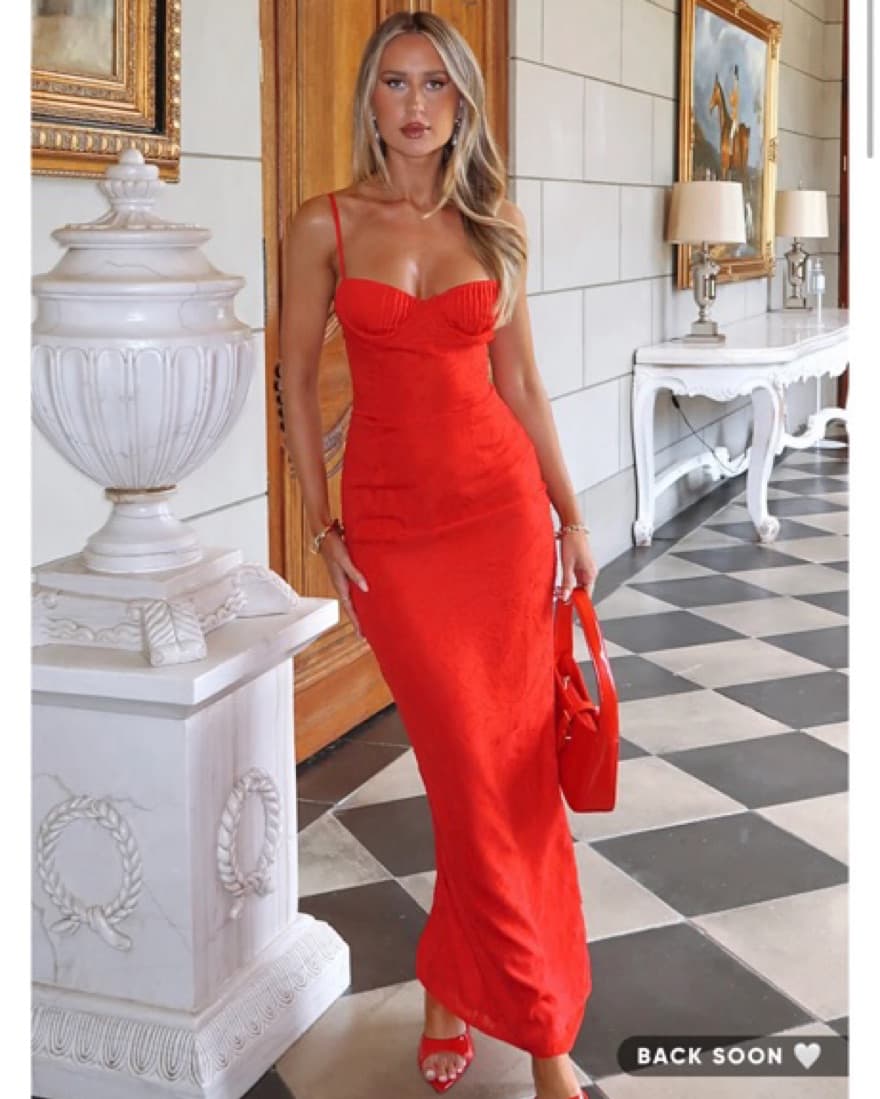 Whitefox Poppy Dream Maxi Dress Red - Image 1