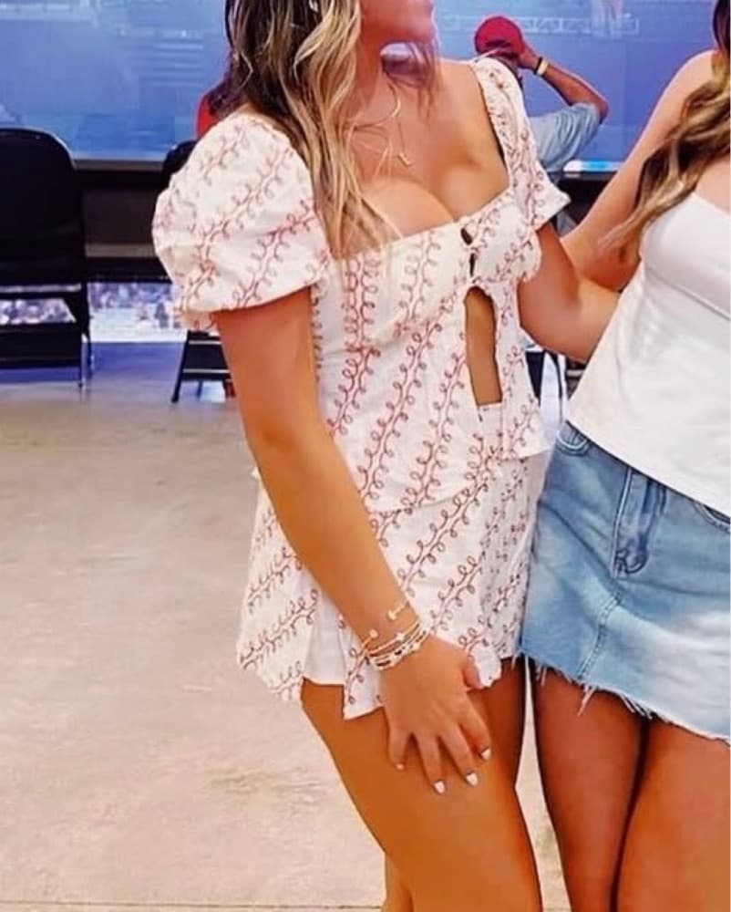 Floral Puff Sleeve Romper - Image 2