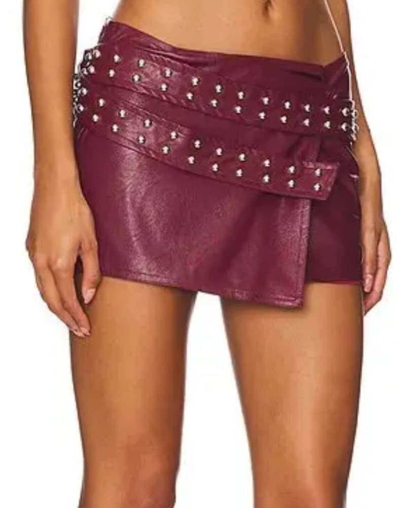 Aniye By X Revolve Burgundy Skirt - Image 5