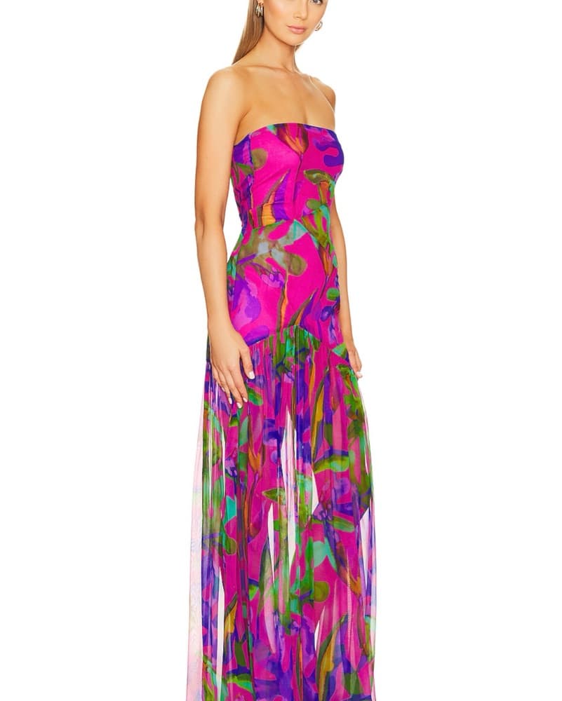 Retrofete Nicole Silk Dress Xs  - Image 2