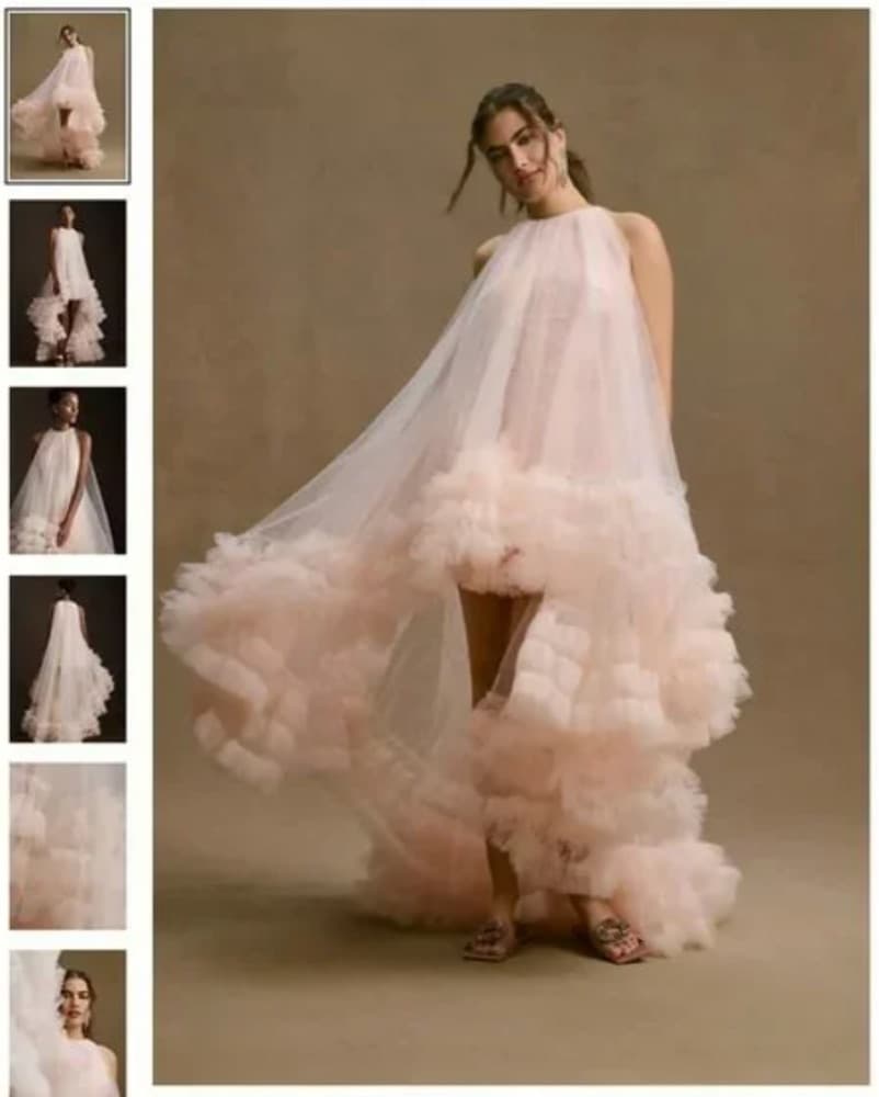 Mac Duggal tulle Ruffle Dress Gown US 2 - Image 2