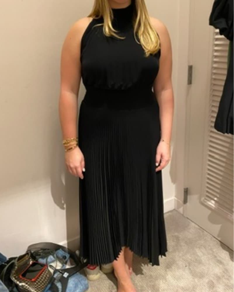 ALC Pleated Midi Dress - Image 4