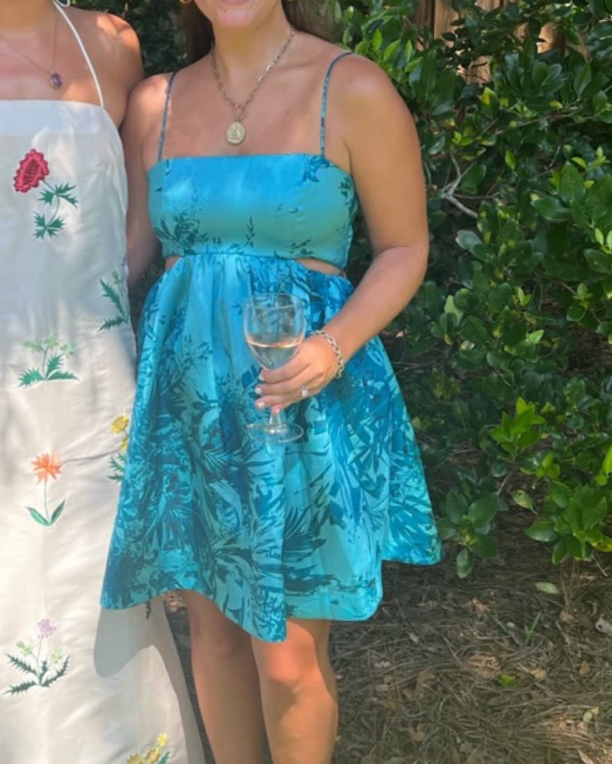 Monique Lhuillier Blue Mini Dress  - Image 5