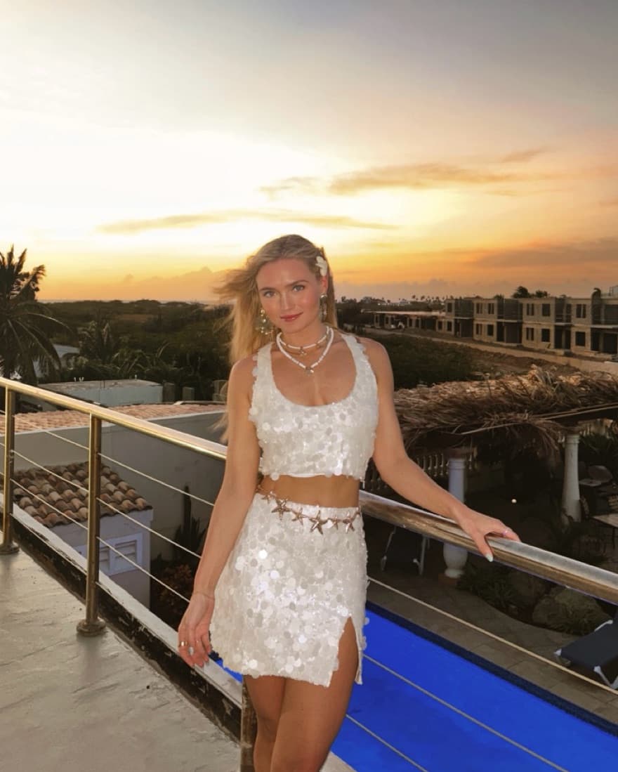MESHKI Maude White Sequin Set - Image 1
