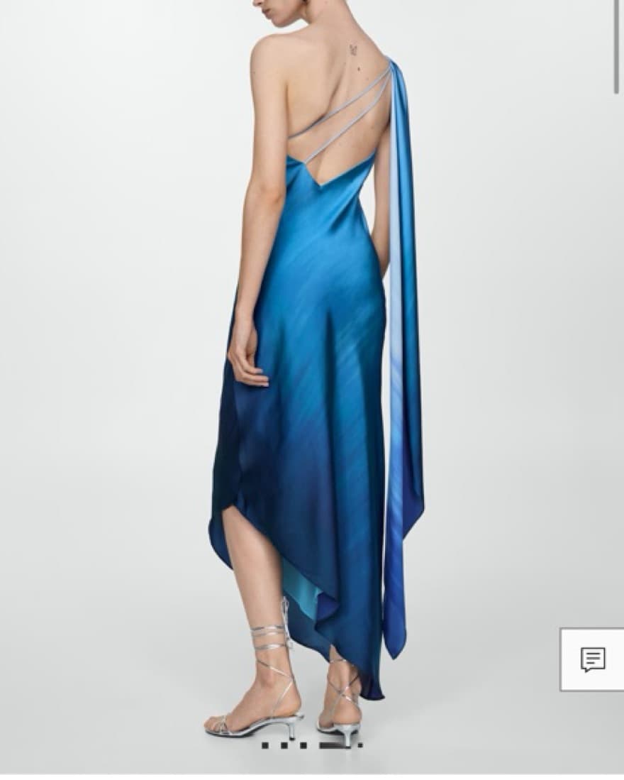 Mango Asymmetrical Dress Gradient Print - Image 2