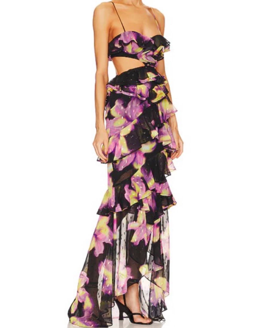 Ruffled Floral Maxi Dress - Image 2