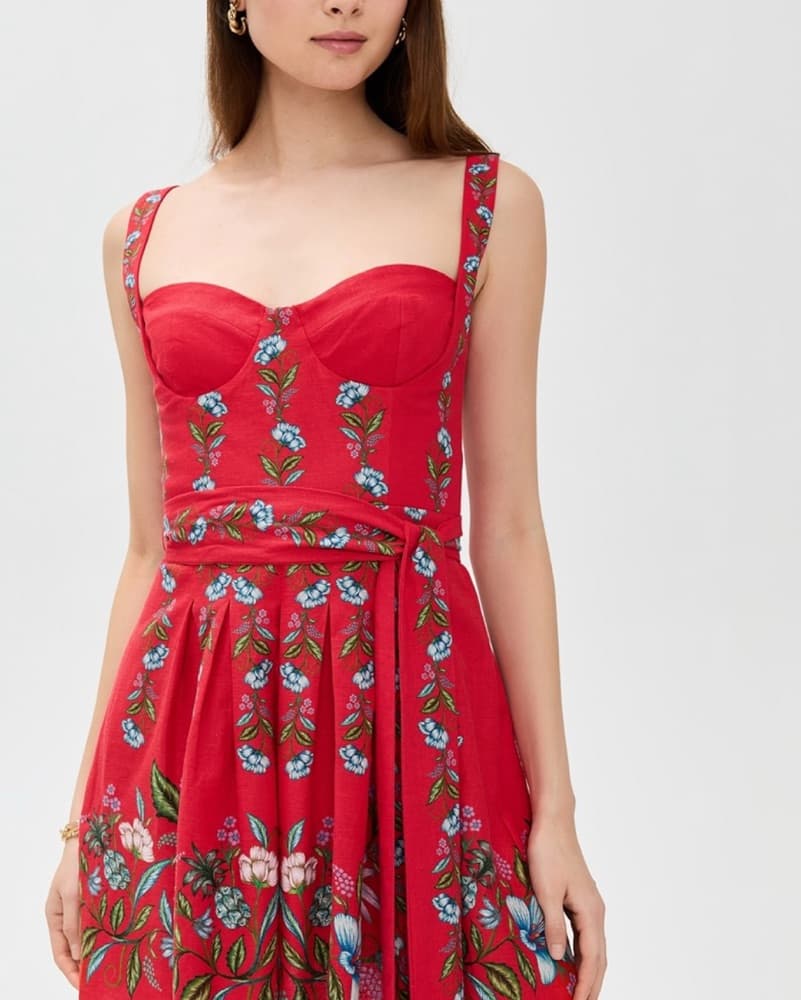 Farm Rio Sweet Bloom Bouquet Mini Dress - Image 1