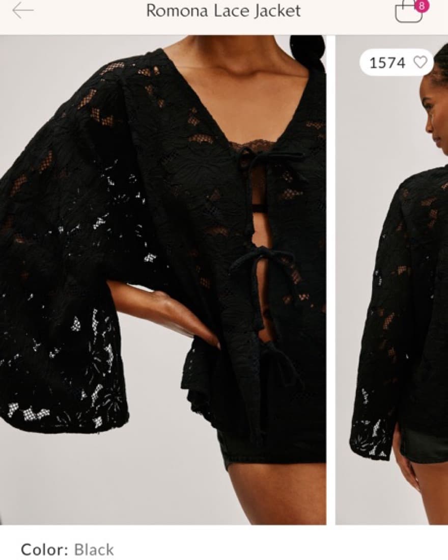 Lace Tie Top - Image 1
