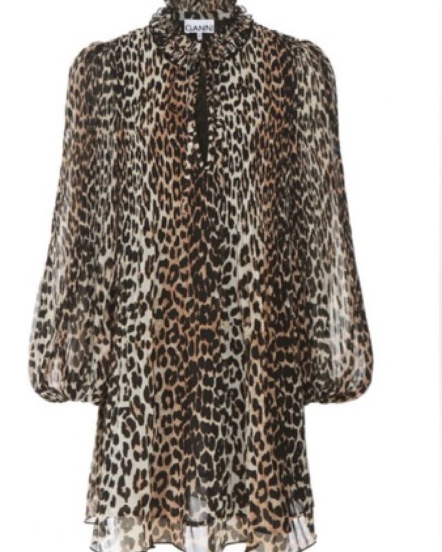 GANNI Leopars Mini Dress - Image 4
