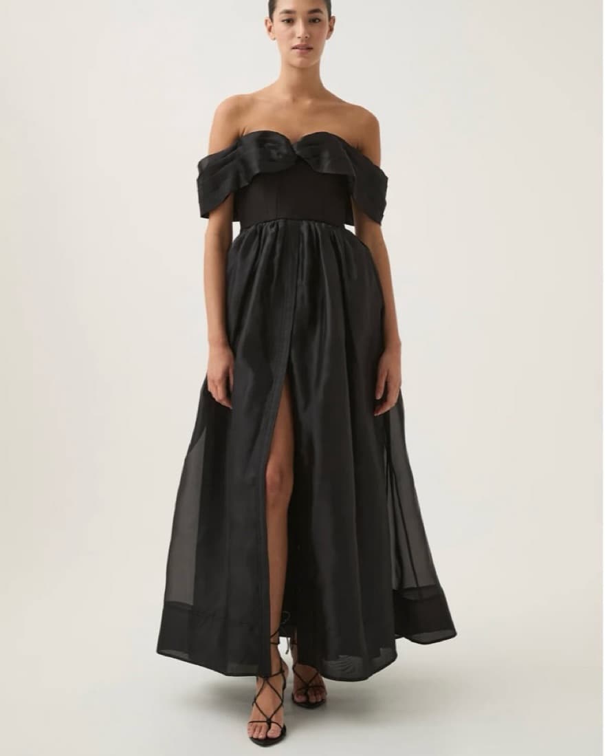 Aje Black Corset Maxi Dress  - Image 1