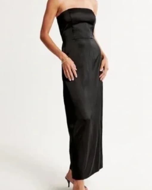 Abercrombie Satin Sculpt Maxi Dress - Image 2