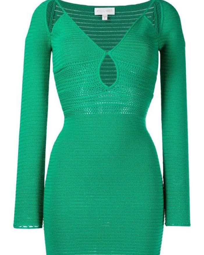 Ronny Kobo Knit Green Dress - Image 3