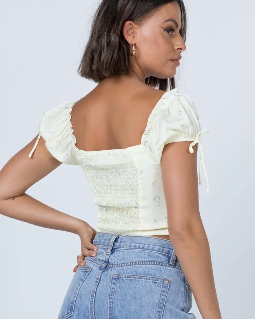 Princess Polly Yellow Floral Top - Image 3