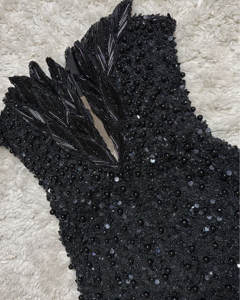 Albina Dyla—Stunning Black Sequin Gown - Image 2