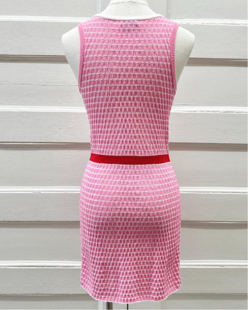 Chanel 2024 Pink Knit Mini Dress - Image 3