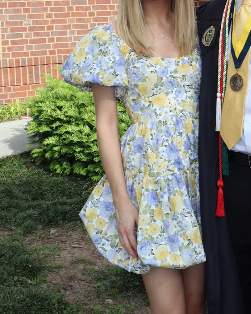 Floral Bubble Mini Dress - Image 2