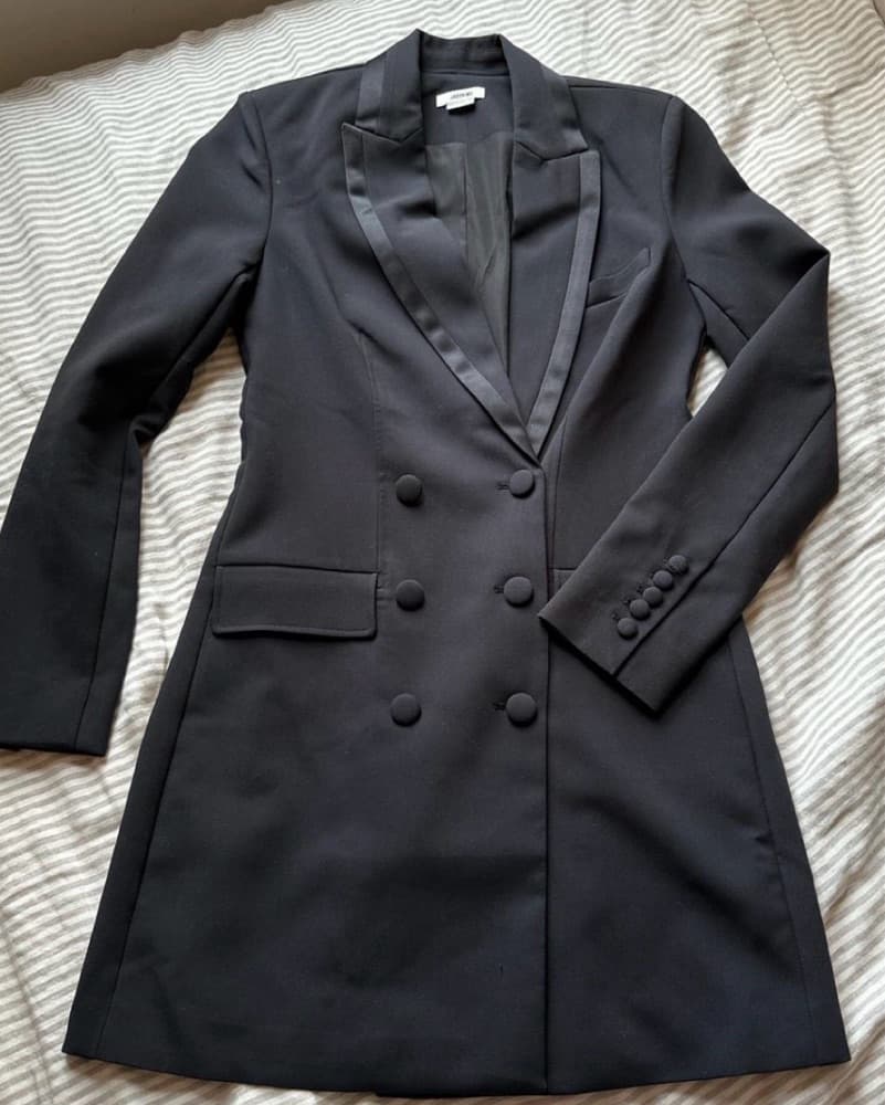 Black Mini Blazer Dress - Image 1