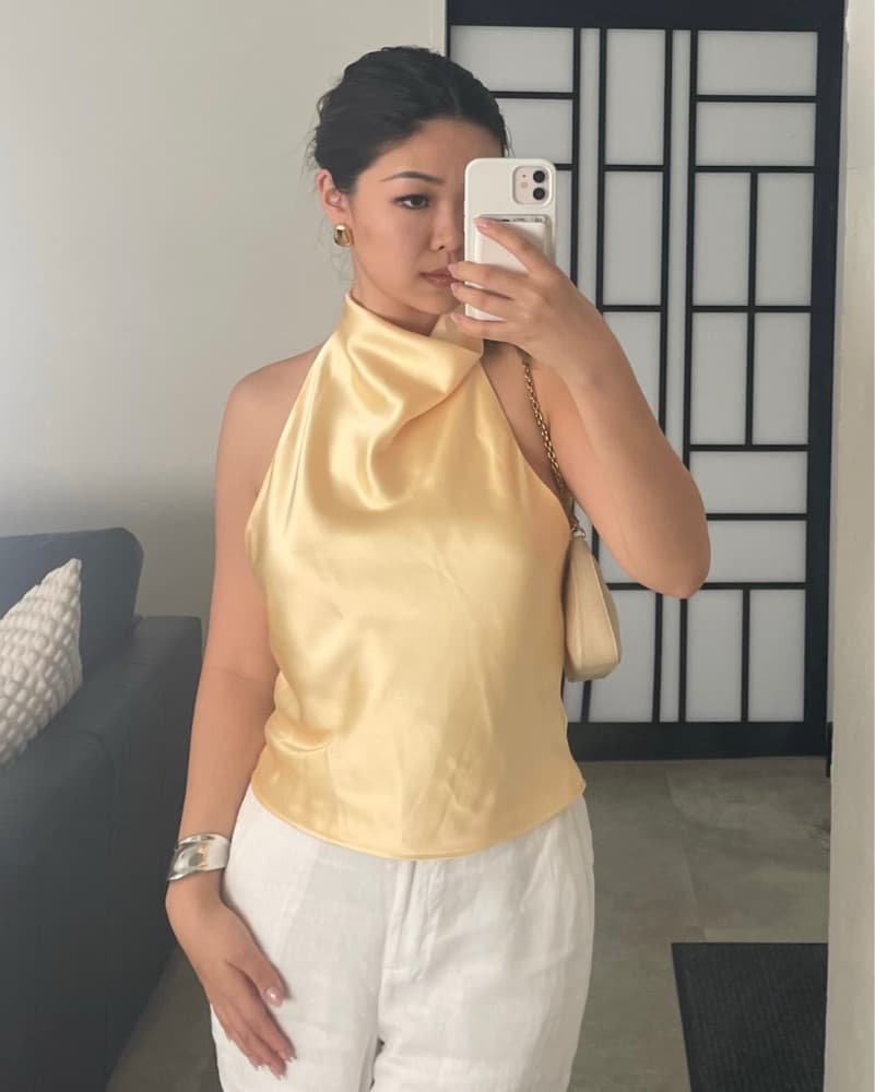 Open Back Silk Top - Image 1