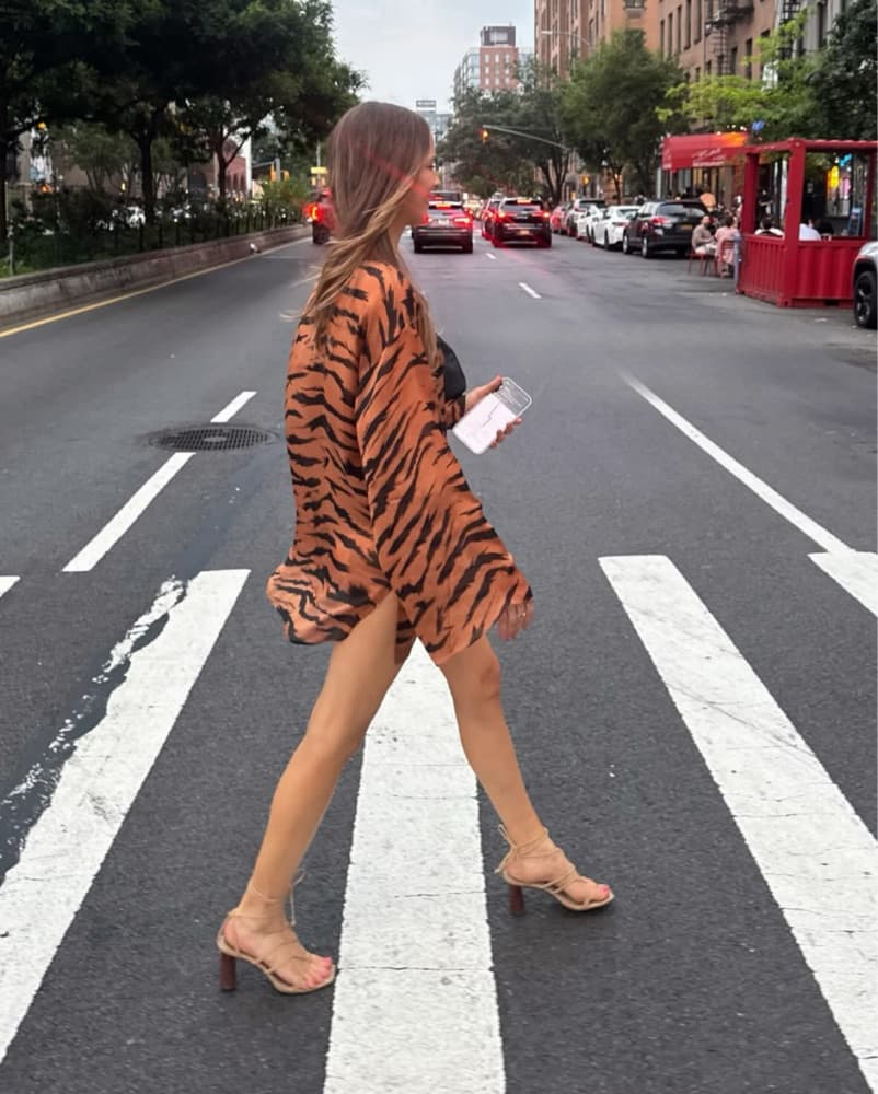 Adriana Degreas Mini Tiger Dress - Image 3