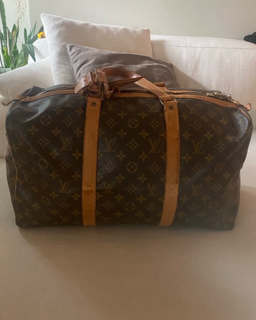 Louis Vuitton KEEPALL LEATHER TRAVEL BAG - Image 1