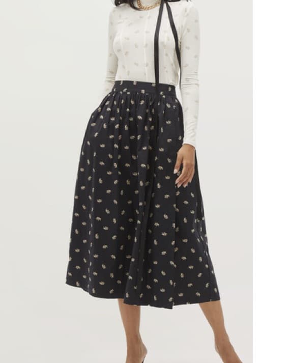 Hillhouse Krista Skirt- Khaki Autumn  - Image 1