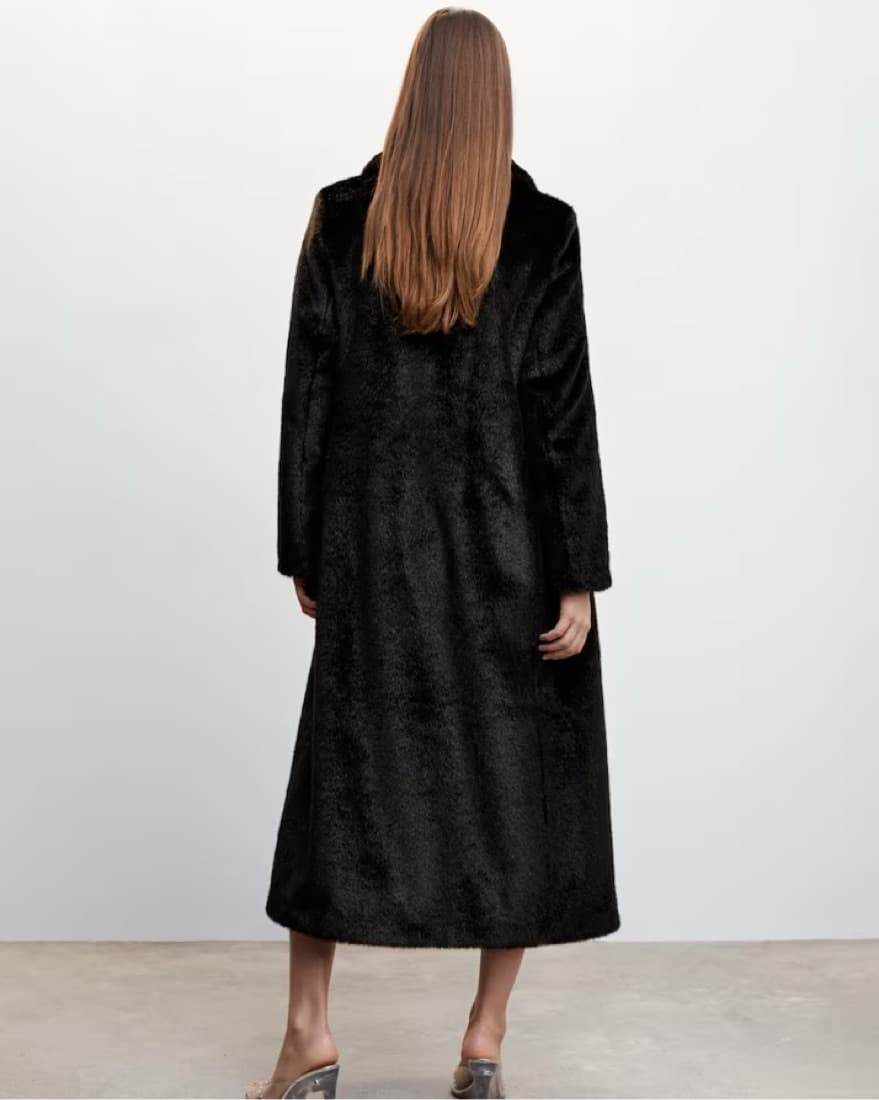 Faux Fur. Long coat  Camille x Mango.  - Image 4
