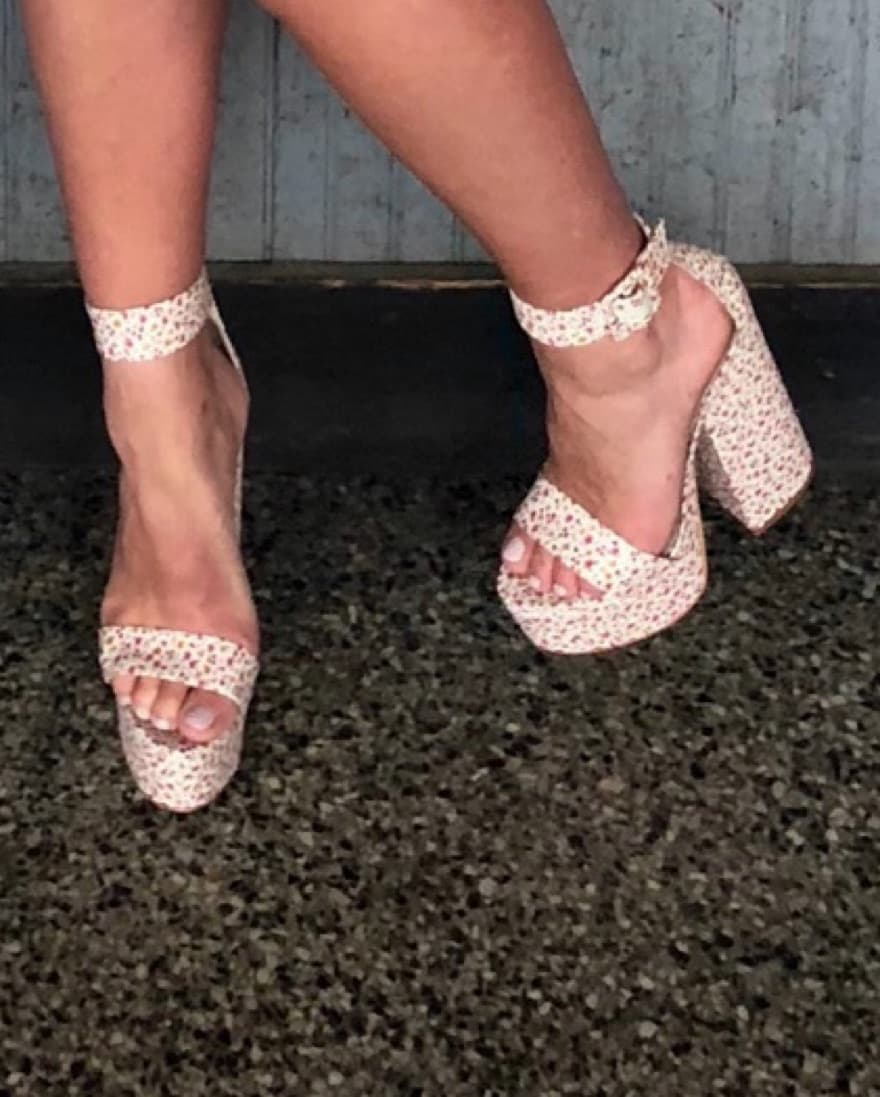 Raye Floral Platform Chunky Heel - Image 1
